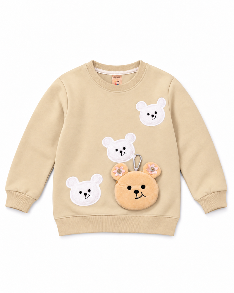 Felpa girocollo in cotone per Bambina