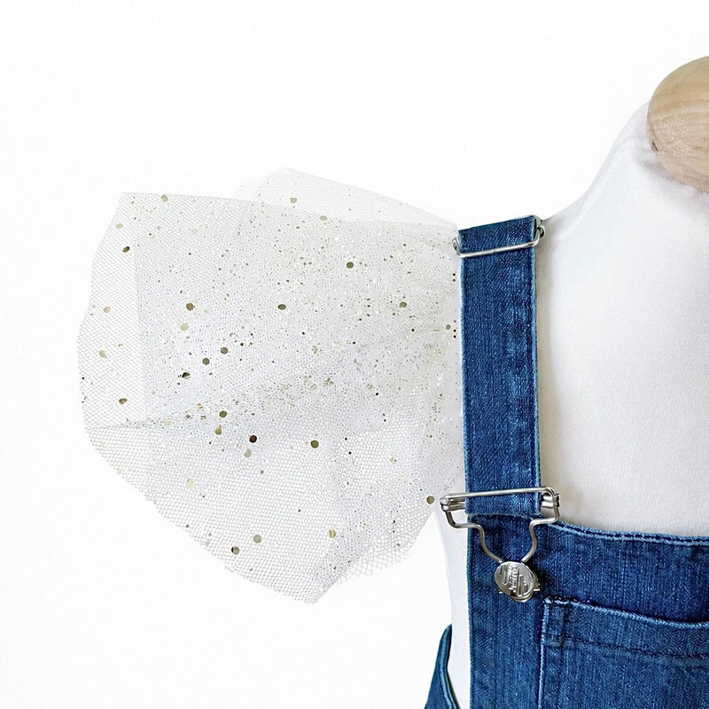 Salopette in Denim con spalline intercambiabili – Piccole Storie da Indossare