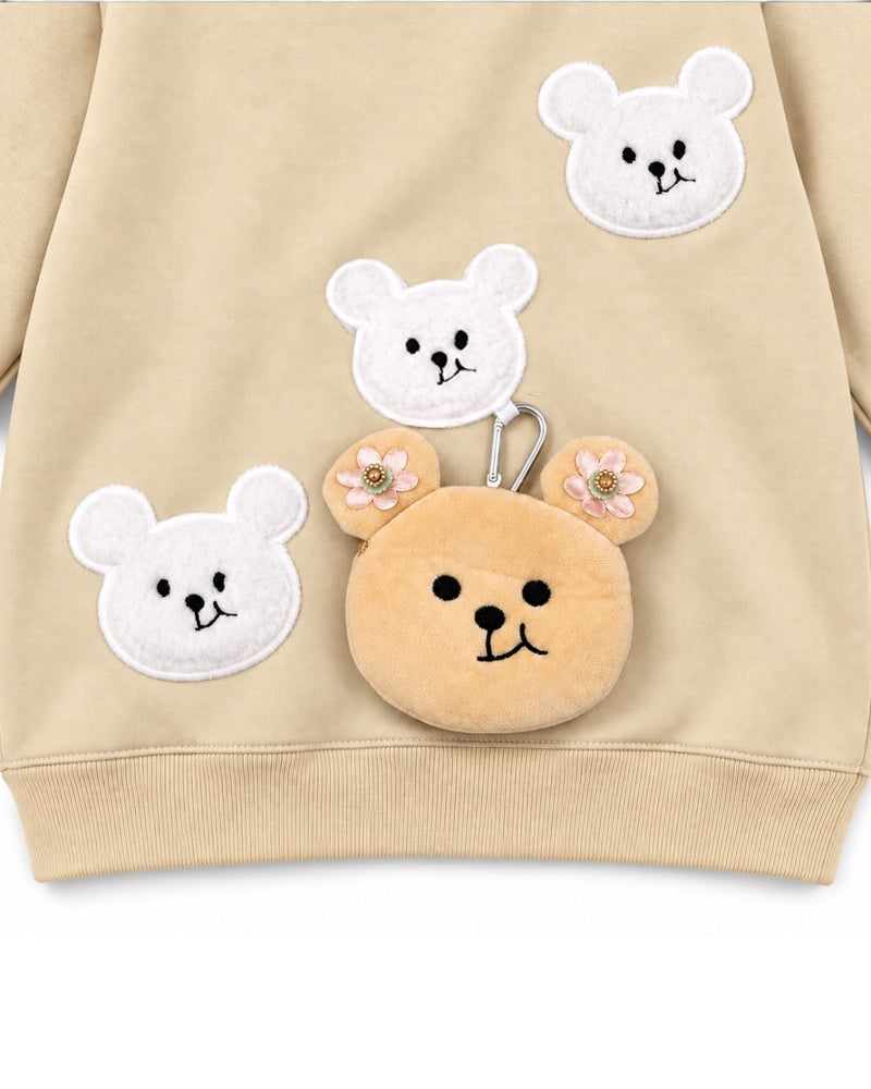 Felpa girocollo in cotone per Bambina