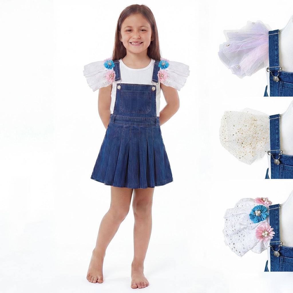 Salopette in Denim con spalline intercambiabili – Piccole Storie da Indossare