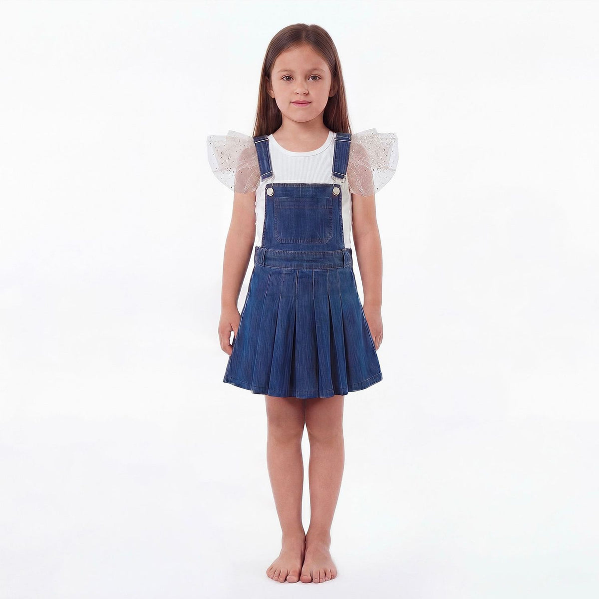 Salopette in Denim con spalline intercambiabili – Piccole Storie da Indossare