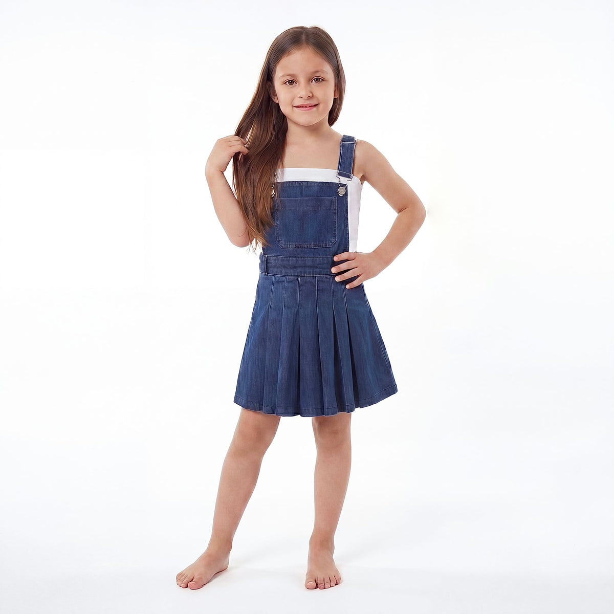 Salopette in Denim con spalline intercambiabili – Piccole Storie da Indossare